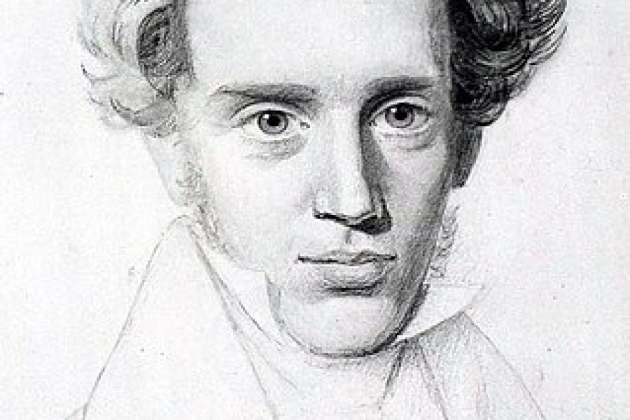 Fotografi efter blyantstegning udfÃ¸rt ca. 1840 af N. C. Kierkegaard