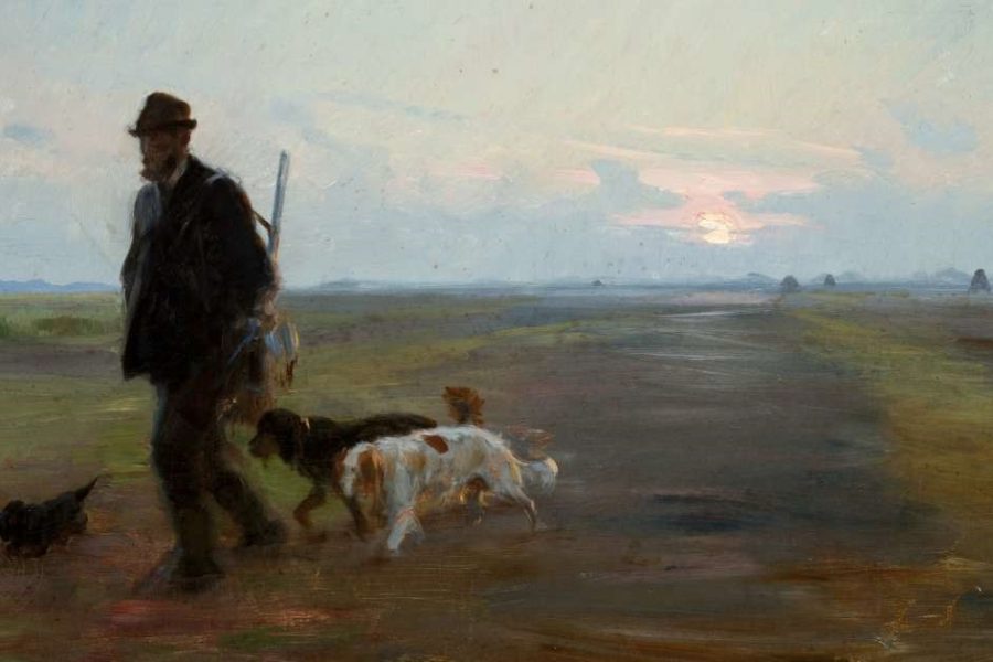 P.S. Krøyer Michael-Anchervender hjem fra jagten. 1886-93. Skagens-Kunstmuseer