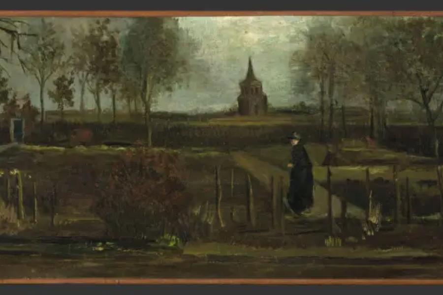 ’Forår i præstegårdshaven i Nuenen’, 1884 malet af Vincent van Gogh. Fra Groning Museets samling. Foto: Marten de Leeuw